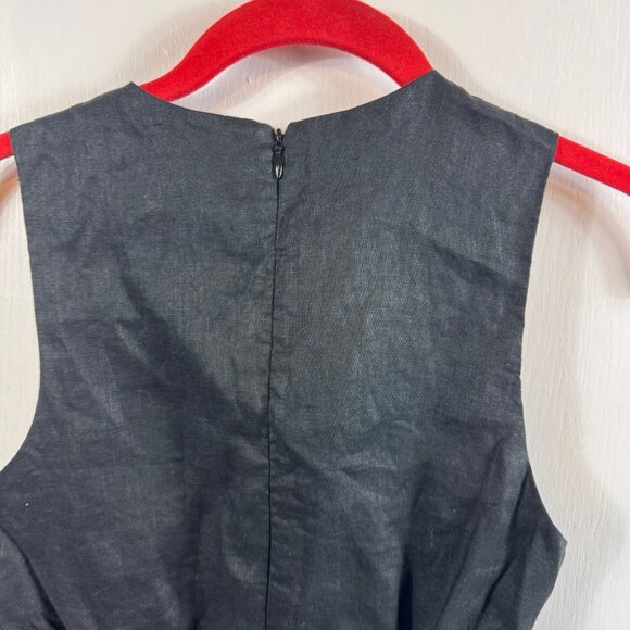 Lioness “Straight Shooter” Mini Dress in Black Linen Size XXS (AU 4 / US 0) - Picture 6 of 8